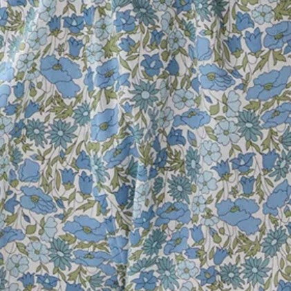 Track Short in Blue/Multi Poppy And Daisy Liberty Fabric
