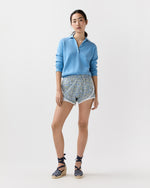 Load image into Gallery viewer, Track Short in Blue/Multi Poppy And Daisy Liberty Fabric
