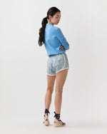 Load image into Gallery viewer, Track Short in Blue/Multi Poppy And Daisy Liberty Fabric
