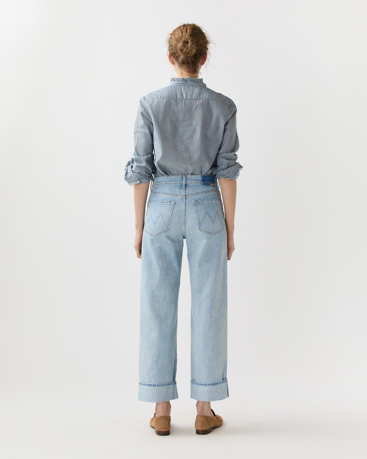 The Dodger Button Hover Cuff Jean in I Could Care Less