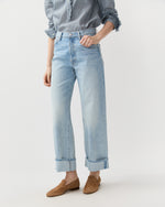 Load image into Gallery viewer, The Dodger Button Hover Cuff Jean in I Could Care Less
