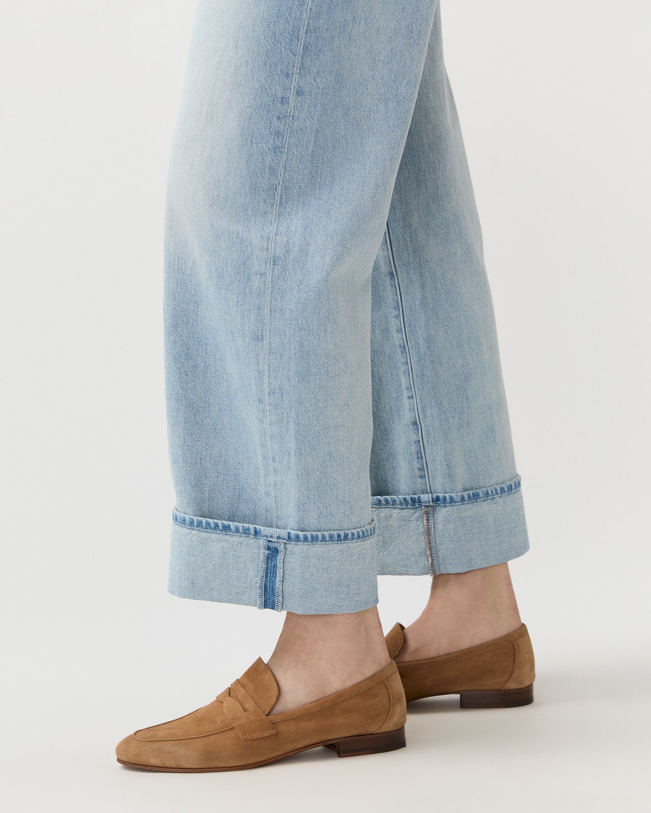 The Dodger Button Hover Cuff Jean in I Could Care Less
