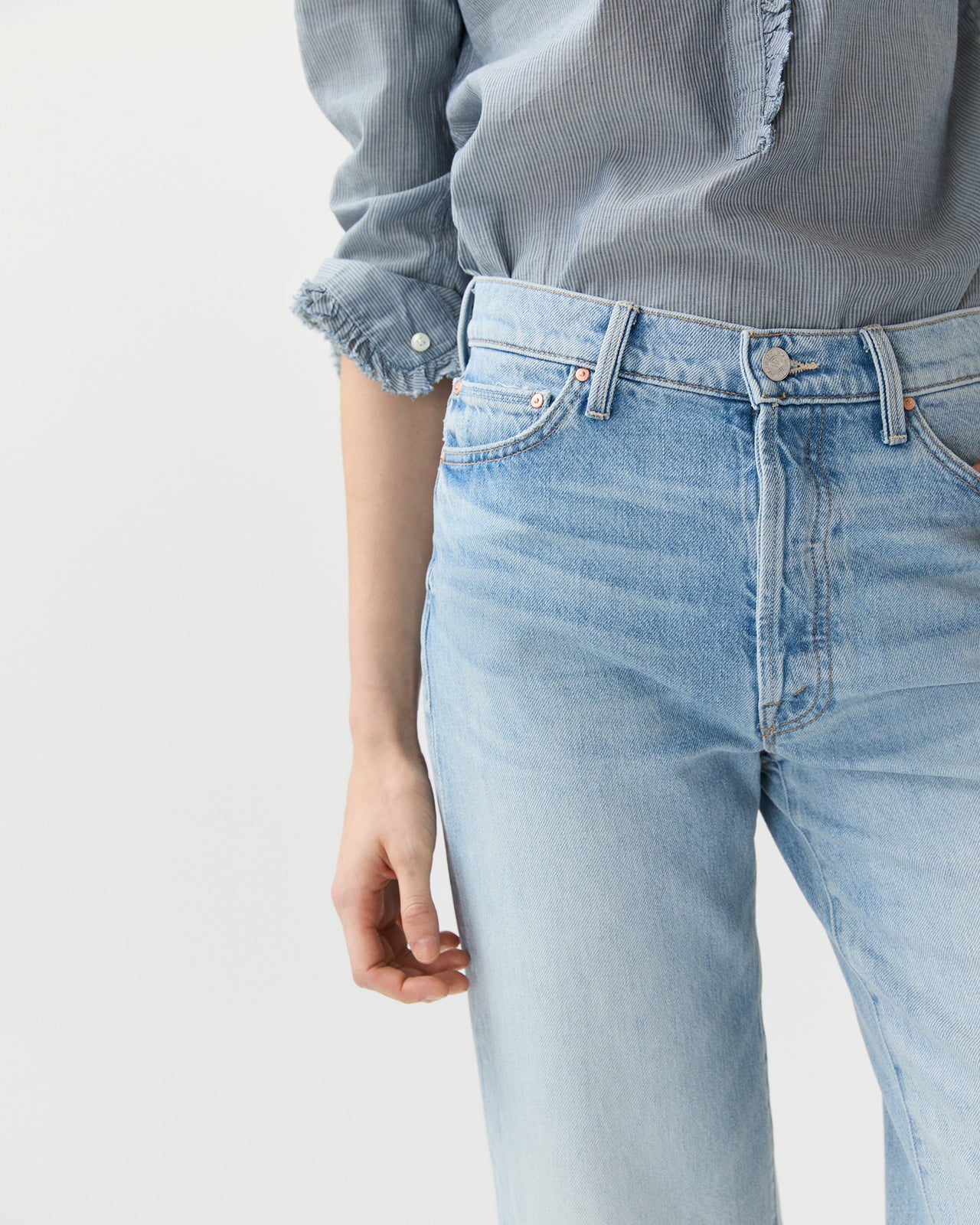 The Dodger Button Hover Cuff Jean in I Could Care Less