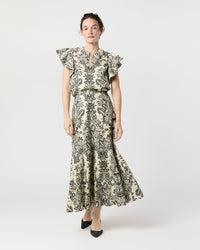 Clarisse Skirt in Ivory Floral