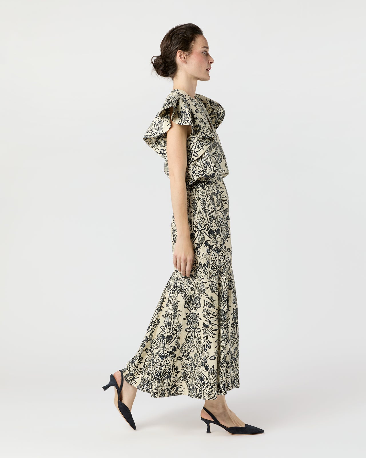 Clarisse Skirt in Ivory Floral