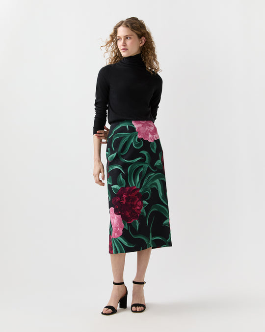 Pencil Skirt in Peony