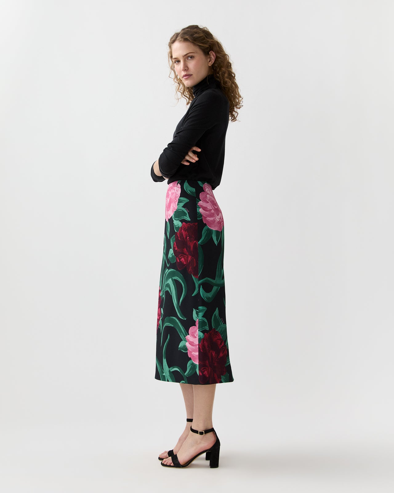 Pencil Skirt in Peony