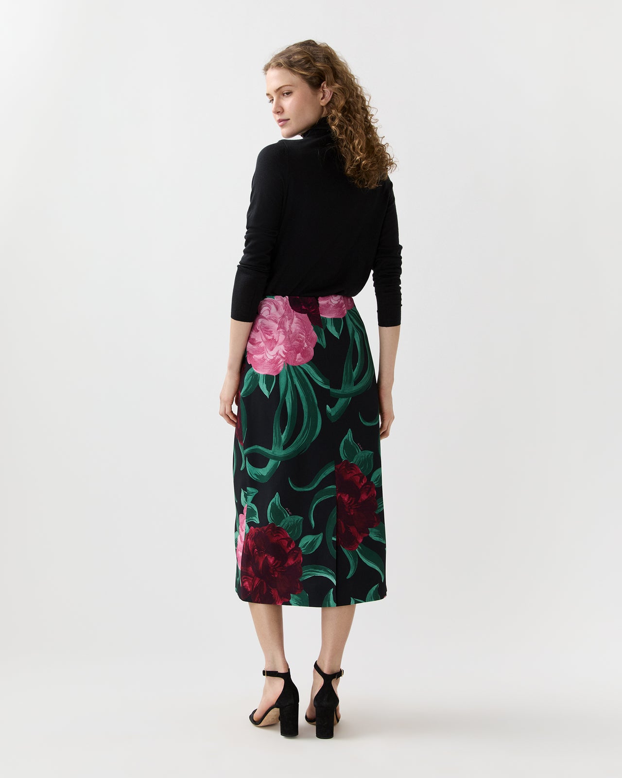 Pencil Skirt in Peony