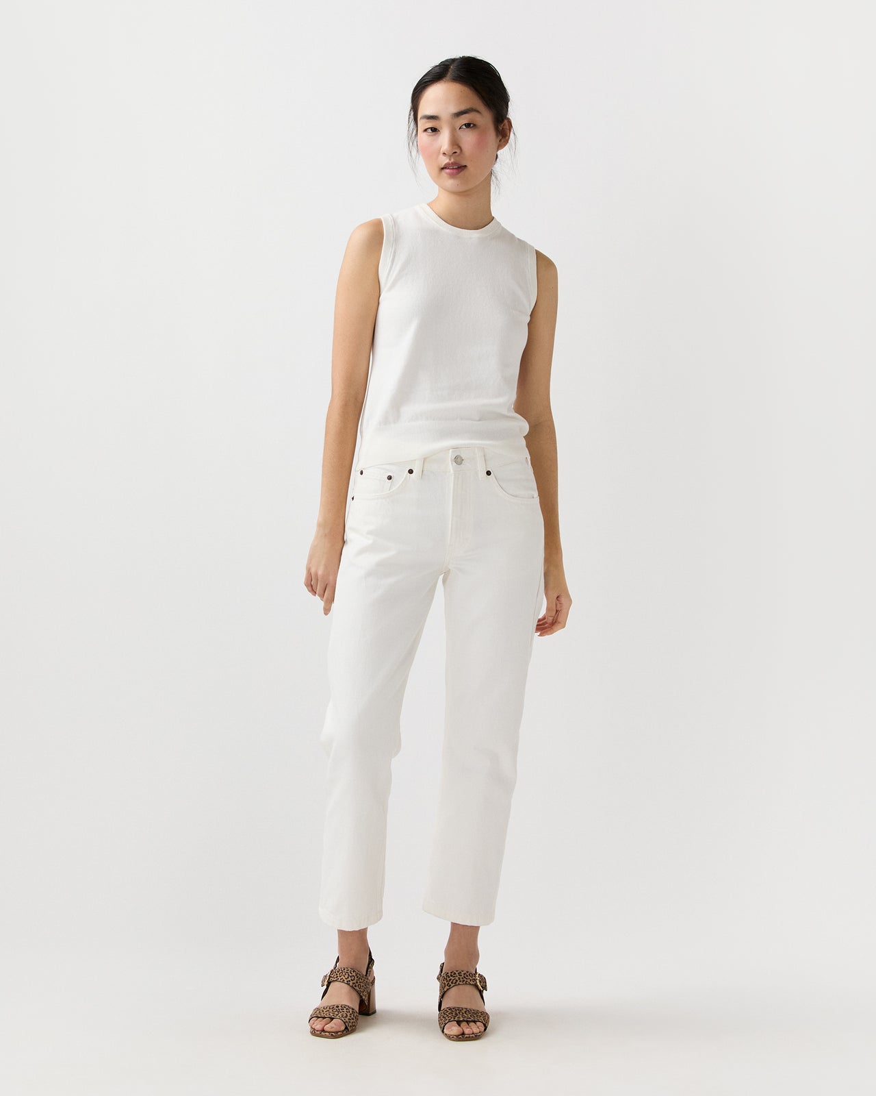 Sisli Cropped Jean in Natural White