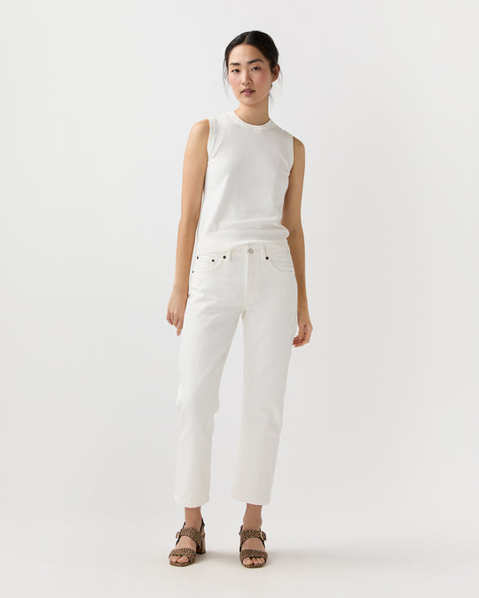 Sisli Cropped Jean in Natural White