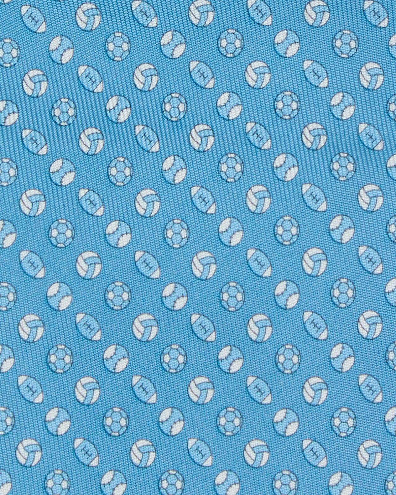 Silk Print Tie in Blue Sport