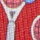 Silk Print Tie in Red Tennis
