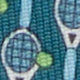 Silk Print Tie in Green Tennis