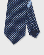 Load image into Gallery viewer, Silk Print Tie in Dark Blue Mail
