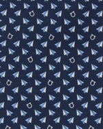 Load image into Gallery viewer, Silk Print Tie in Dark Blue Mail
