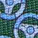 Silk Print Tie in Green Wheel