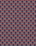 Load image into Gallery viewer, Silk Print Tie in Blue/Red Wheel
