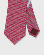 Load image into Gallery viewer, Silk Print Tie in Red Gancini Loop

