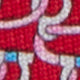 Silk Print Tie in Red Gancini Loop