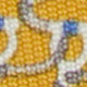 Silk Print Tie in Yellow Gancini Loop