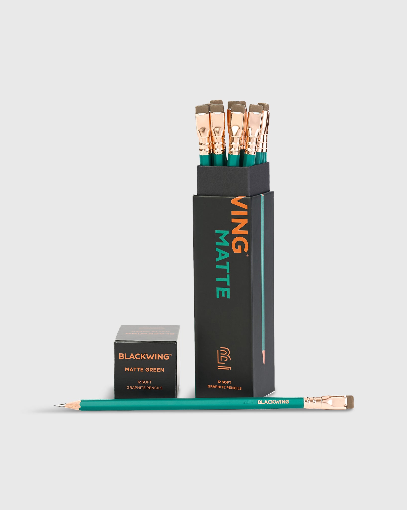 Matte Pencils (Set of 12) in Green