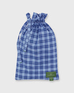 Load image into Gallery viewer, Button-Front Boxer Short in Blue/Sky Tattersall Poplin
