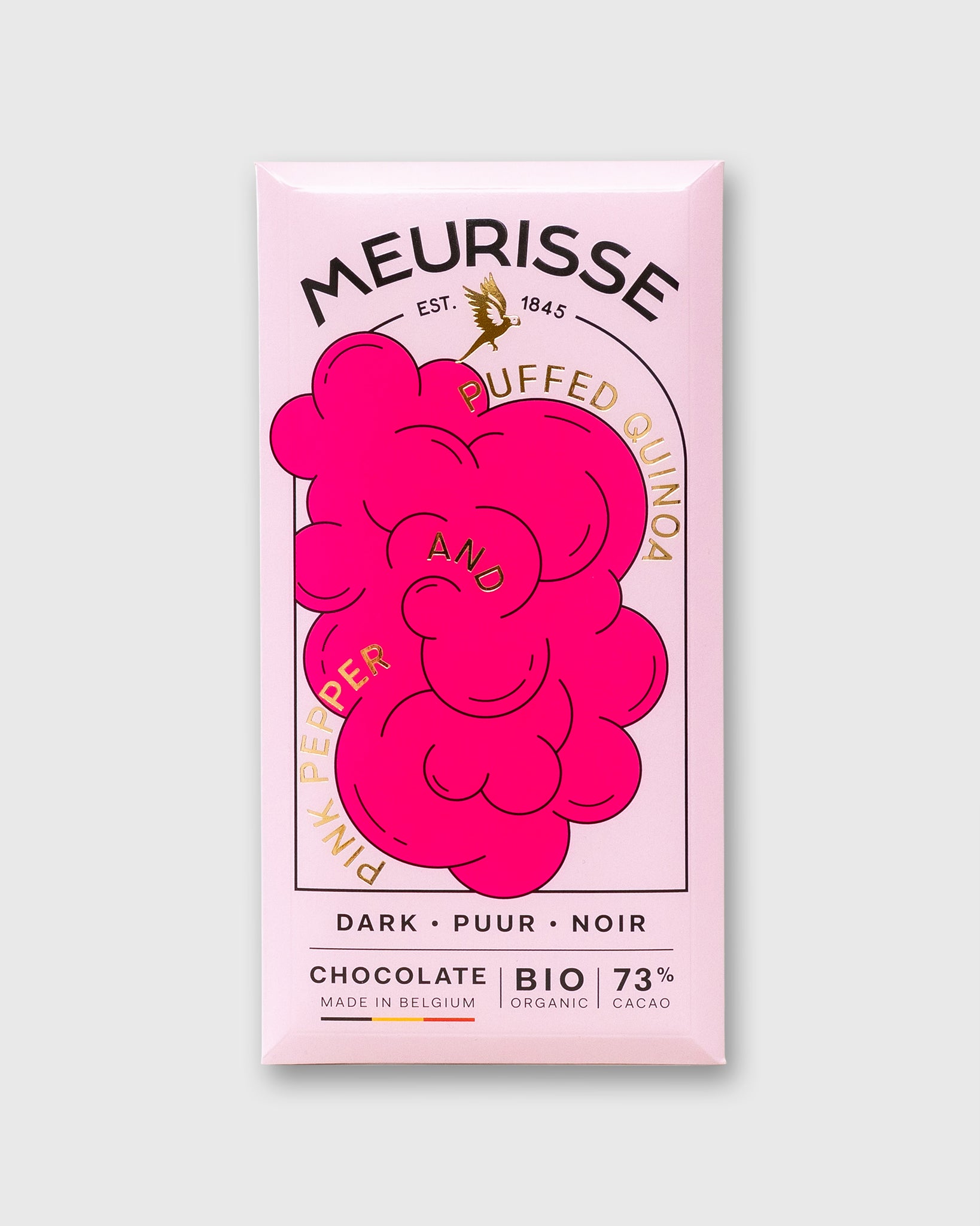 Dark Chocolate in Puffed Quinoa Pepper