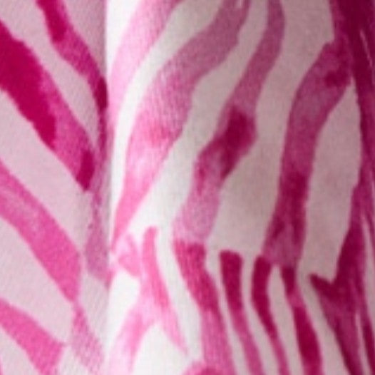 Medium Hand-Rolled Silk Scarf in Pink Stripe and Bow Liberty Fabric Silk Twill