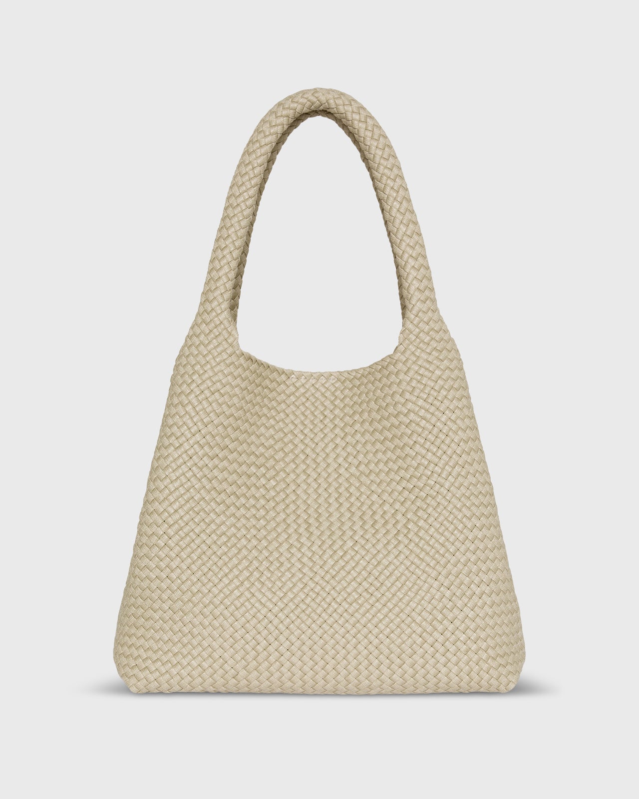 Mercato Handwoven Tote in Beige Coated Cotton