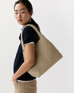 Load image into Gallery viewer, Mercato Handwoven Tote in Beige Coated Cotton
