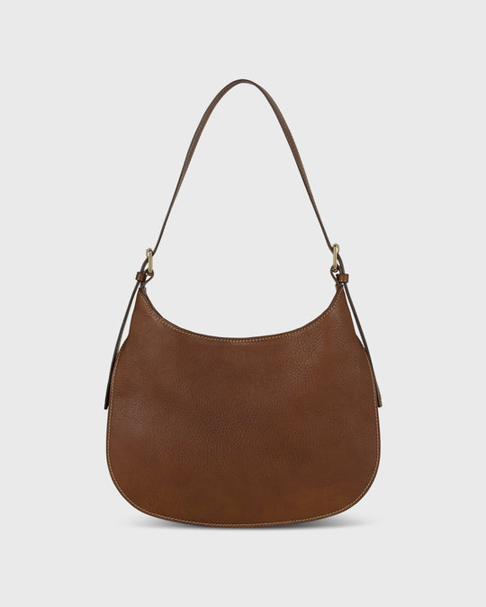 Brooke Hobo Bag in Brown Leather