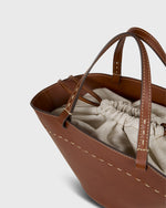 Load image into Gallery viewer, Sylvie Basket Tote in English Tan Leather
