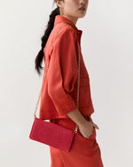 Load image into Gallery viewer, Patricia Clutch in Red Straw
