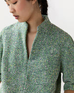 Load image into Gallery viewer, Violetta Top in Grass/Multi Speckled Tweed
