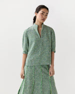 Load image into Gallery viewer, Violetta Top in Grass/Multi Speckled Tweed
