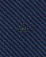 Load image into Gallery viewer, Silk Club Tie in Navy Christmas Tree
