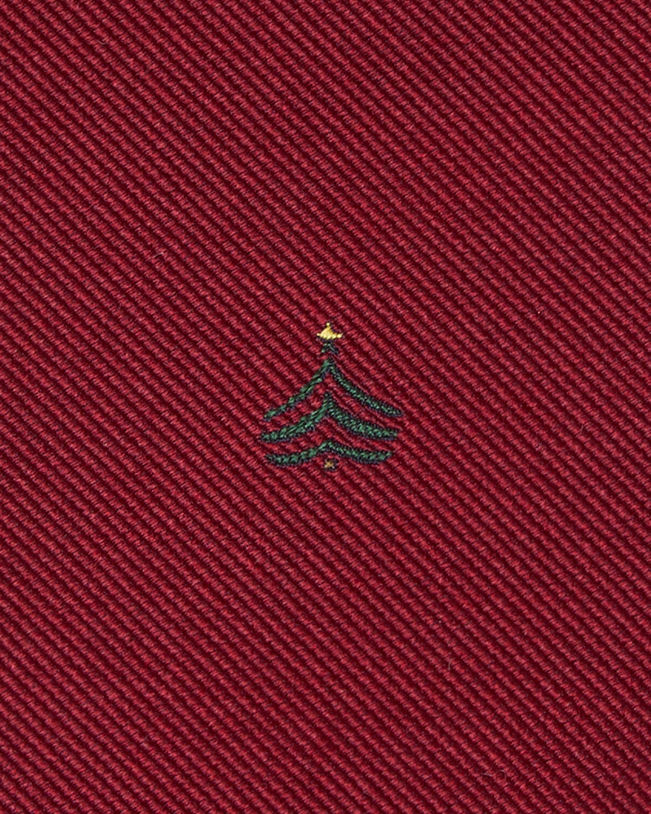 Silk Club Tie in Red Christmas Tree