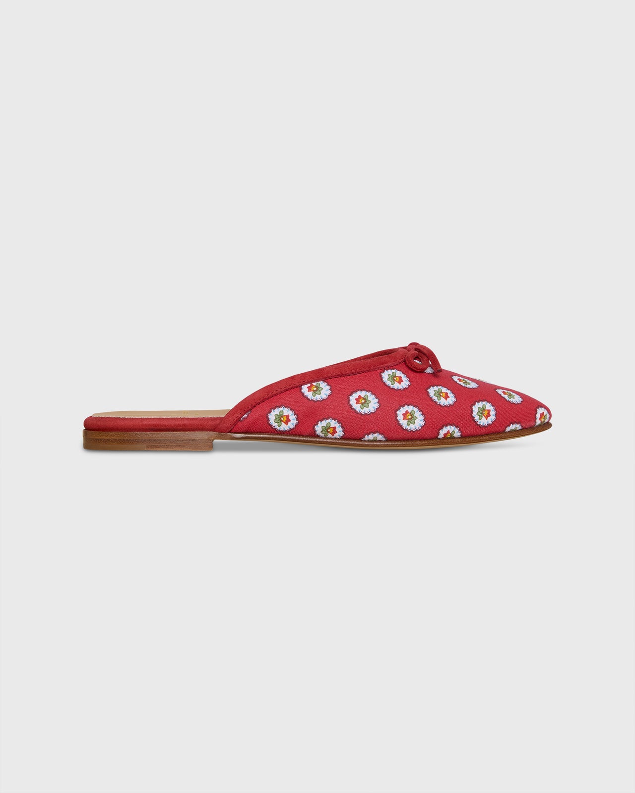 Joy Mule in Red Provençal Rustic Poplin