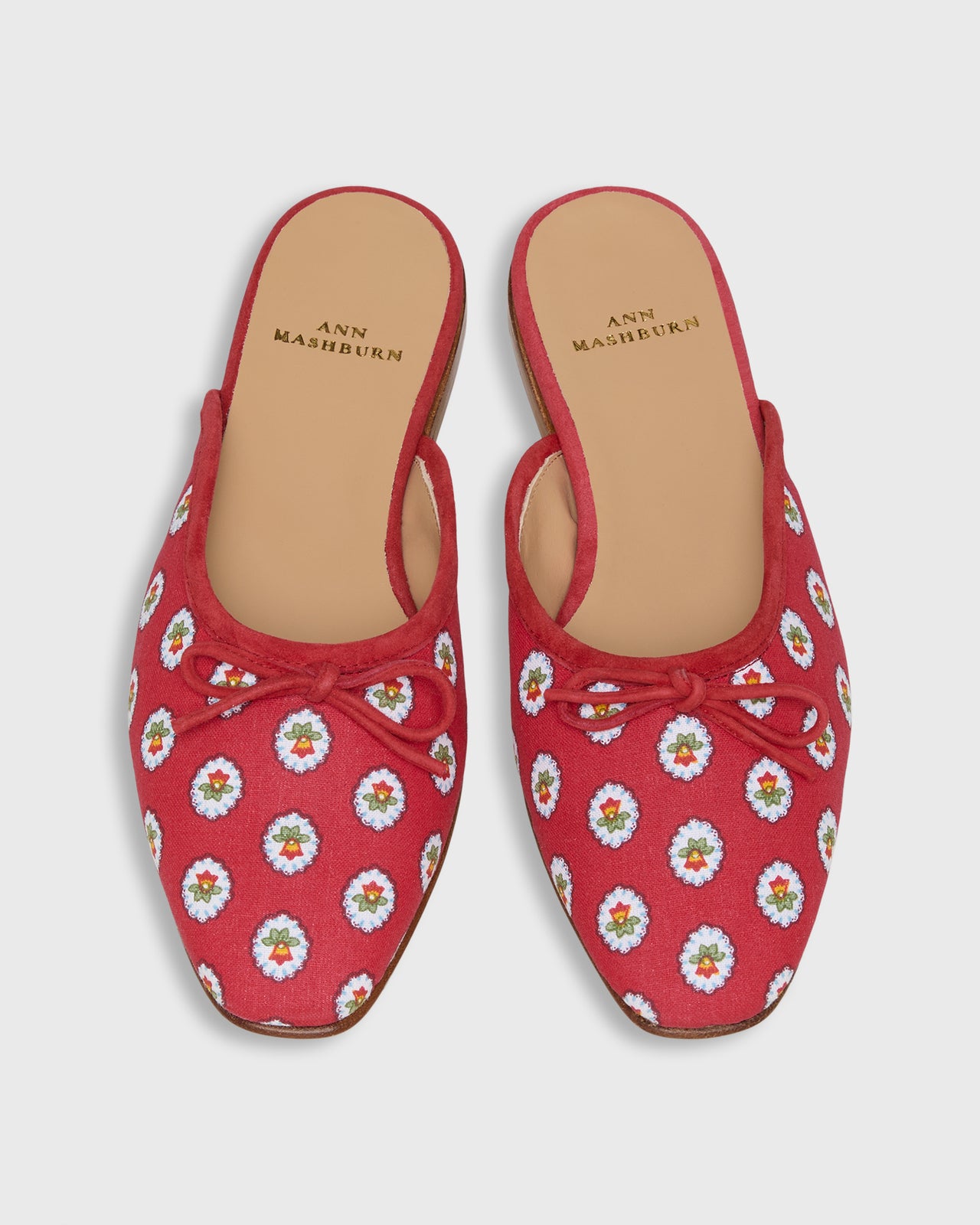 Joy Mule in Red Provençal Rustic Poplin