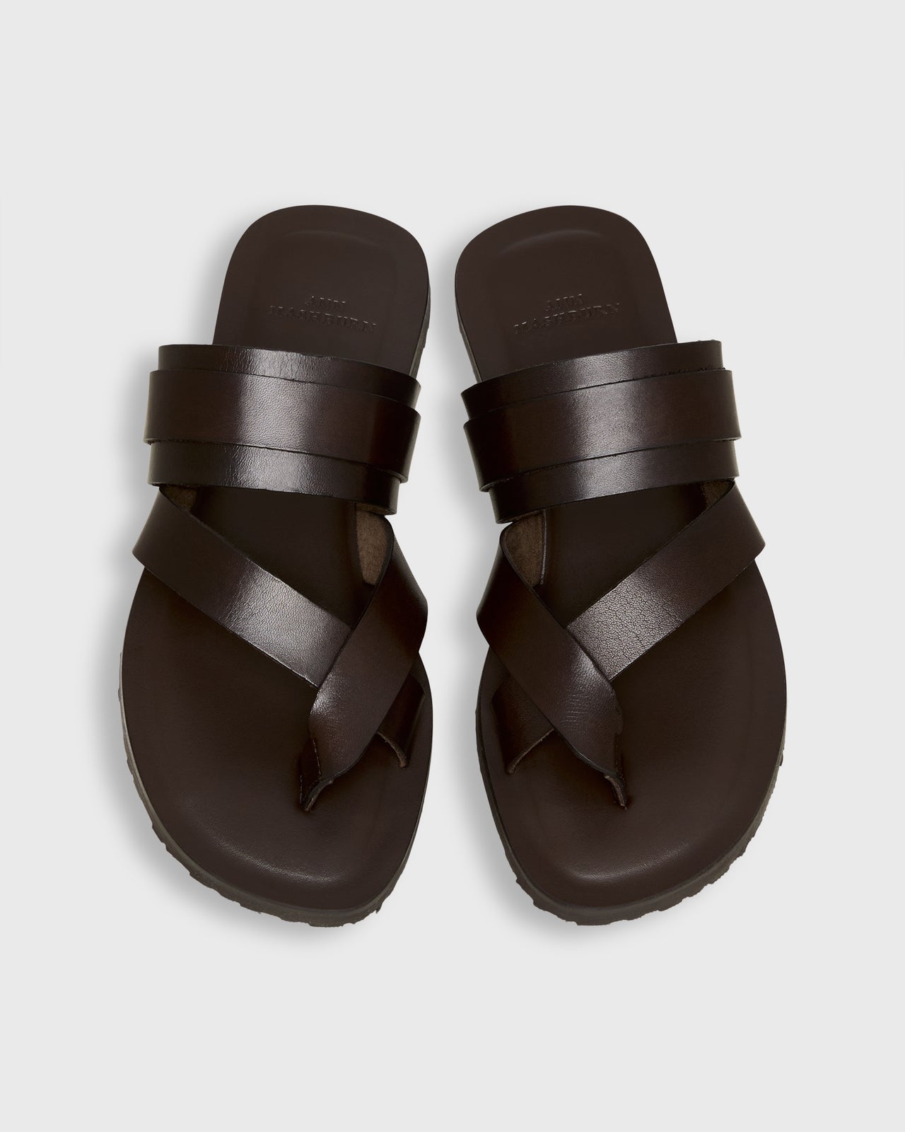 Adele Slide in Chocolate Leather
