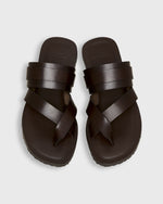 Load image into Gallery viewer, Adele Slide in Chocolate Leather
