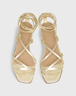 Load image into Gallery viewer, Chloe Tie Sandal in Platino Leather
