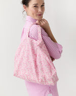 Load image into Gallery viewer, Reusable Tote Bag in Pink Mitsy Valeria Liberty Fabric
