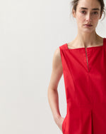 Load image into Gallery viewer, Lea Dress in Red Cotton/Nylon Poplin
