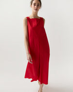 Load image into Gallery viewer, Lea Dress in Red Cotton/Nylon Poplin
