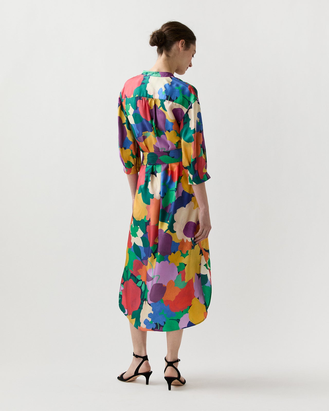 Tessa Dress in Multi Marina's Tea Garden Liberty Fabric Silk Twill