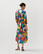 Load image into Gallery viewer, Tessa Dress in Multi Marina's Tea Garden Liberty Fabric Silk Twill
