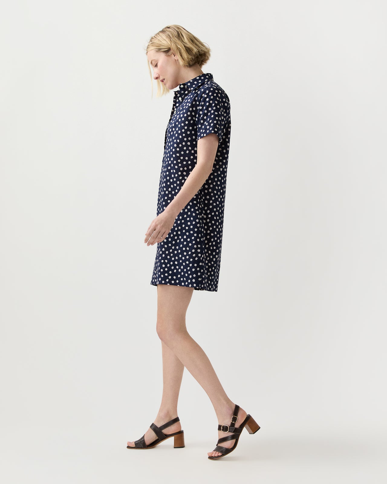blue popover dress A.B. Uniform main image 1