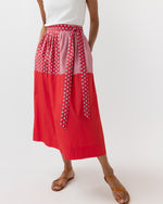 Load image into Gallery viewer, Nan Skirt in Red/Multi Mixed Printed Poplin
