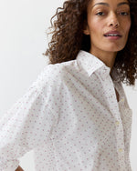 Load image into Gallery viewer, Weekender Shirt in White/Red/Blue Fil Coupé Poplin
